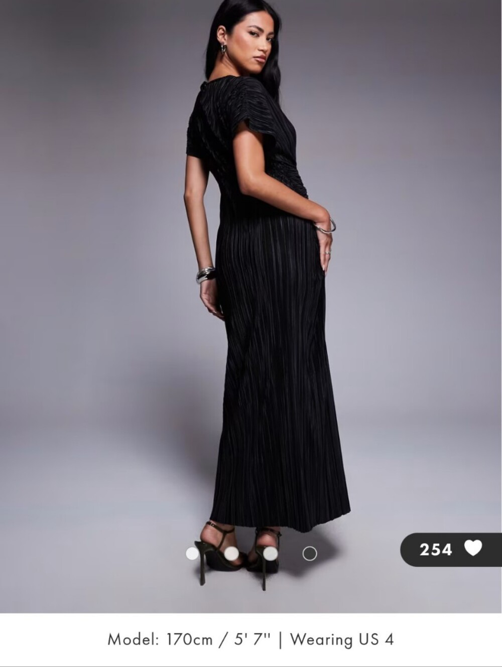ASOS Black Plisse Dress - Picture 4 of 6